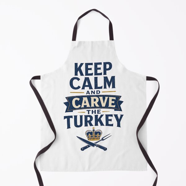 Item preview, Keep Calm and Carve the Turkey Funny Thanksgiving Shirt designed and sold by CerealBoxInk.