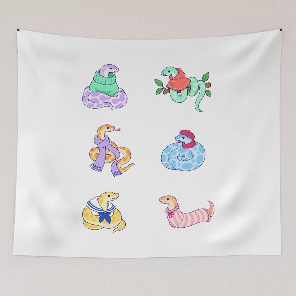 Item preview, Colorful Snakes in Outfits designed and sold by Zoolumi.