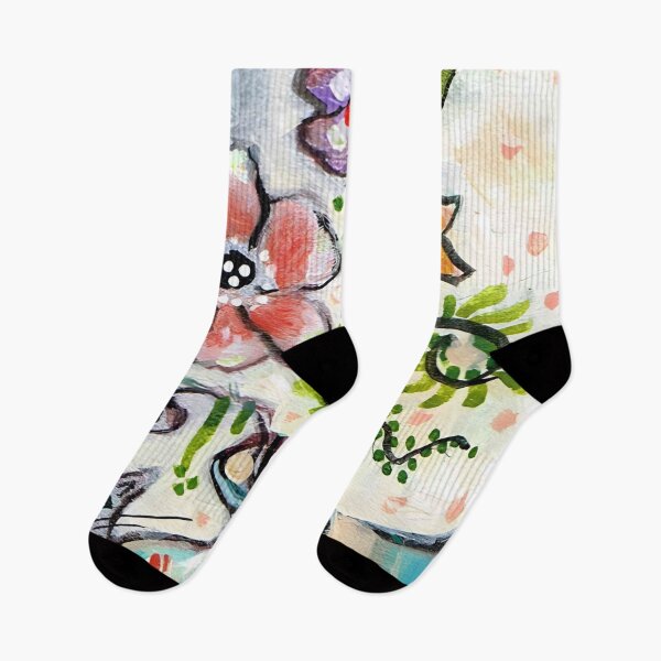 Item preview, Curious Cat and Bird Floral Still Life designed and sold by tbartstay.