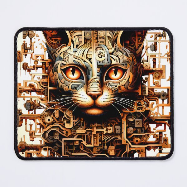 Item preview, Sci-Fi Surreal Fantasy Cosmic Steampunk-Style Mechanical Cat designed and sold by DEC02.