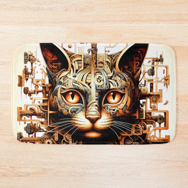 Item preview, Sci-Fi Surreal Fantasy Cosmic Steampunk-Style Mechanical Cat  designed and sold by DEC02.