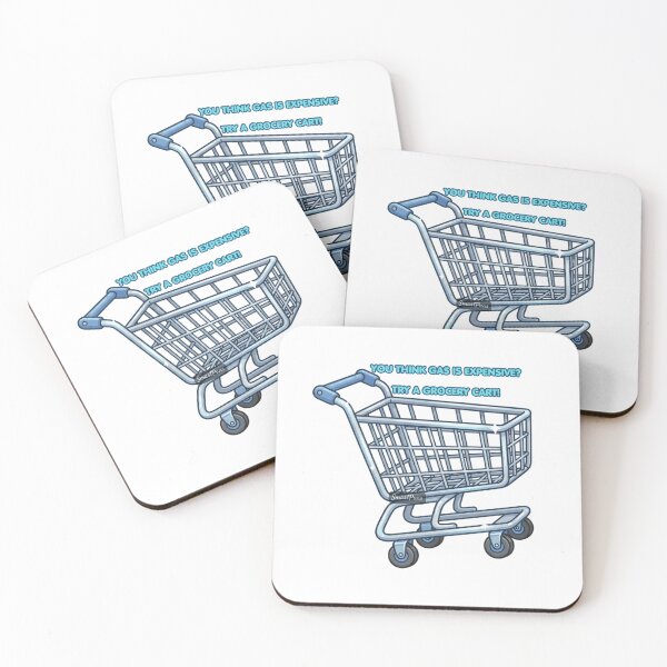 Item preview, You Think Gas Is Expensive Try A Grocery Cart - Funny Shopping Shopping Humor Meme, Funny Inflation Grocery Cart Graphic Sticker designed and sold by SmartPuns.