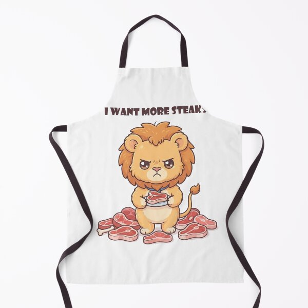 Item preview, Grumpy Chibi Lion Wants more Steak designed and sold by cobano.