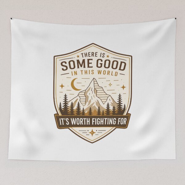 Item preview, There is Some Good in This World - Mountain Landscape Fantasy designed and sold by FrontierCosmic.