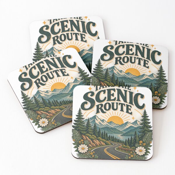 Item preview, Take the Scenic Route Vintage Mountain Road Trip Adventure designed and sold by Pixel & Ponder.