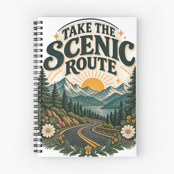 Item preview, Take the Scenic Route Vintage Mountain Road Trip Adventure designed and sold by Pixel & Ponder.