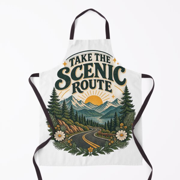 Item preview, Take the Scenic Route Vintage Mountain Road Trip Adventure designed and sold by Pixel & Ponder.