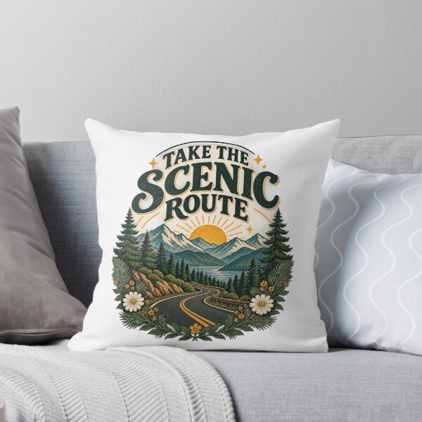 Item preview, Take the Scenic Route Vintage Mountain Road Trip Adventure designed and sold by Pixel & Ponder.