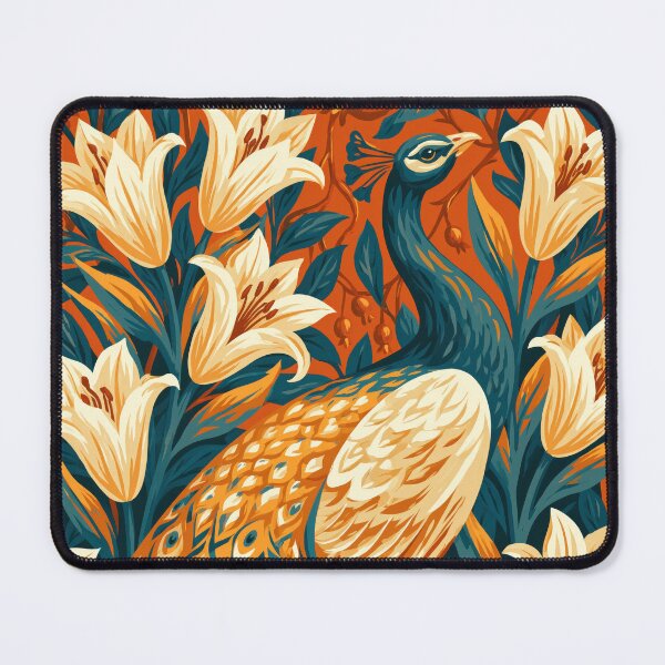 Item preview, Peacock Floral Garden Botanical Illustration designed and sold by TheVintageEdit.
