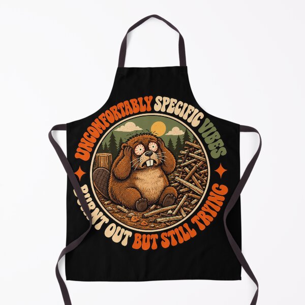 Item preview, Uncomfortably Specific Vibes Burnt Out Beaver Funny Corporate designed and sold by UncomfortablySpecific.