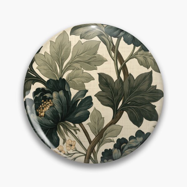 Item preview, Dark Peony Vintage Botanical Floral Pattern designed and sold by TheVintageEdit.