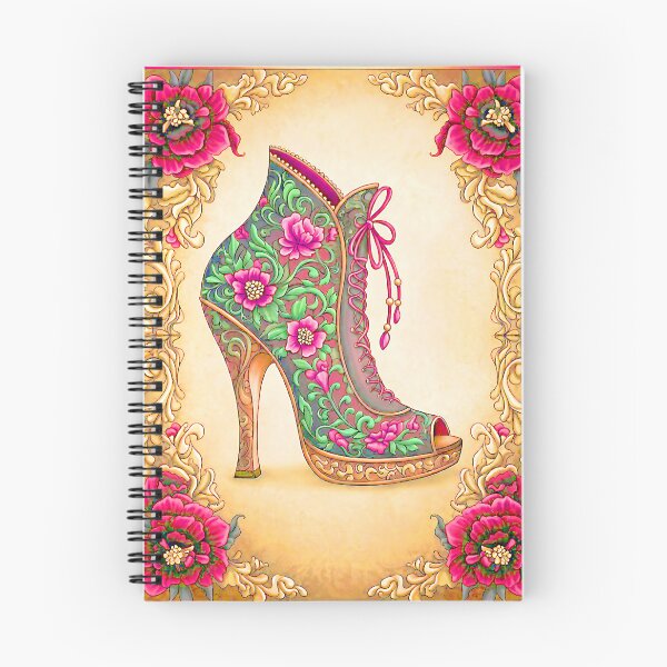 Item preview, Pink and Green Floral Victorian Boot designed and sold by LaRoach Digital Arts.
