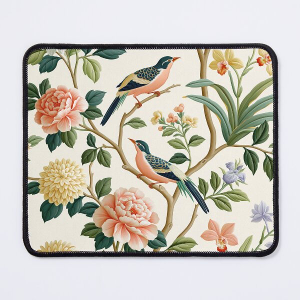 Item preview, Chinoiserie Birds and Flowers Botanical Pattern designed and sold by TheVintageEdit.