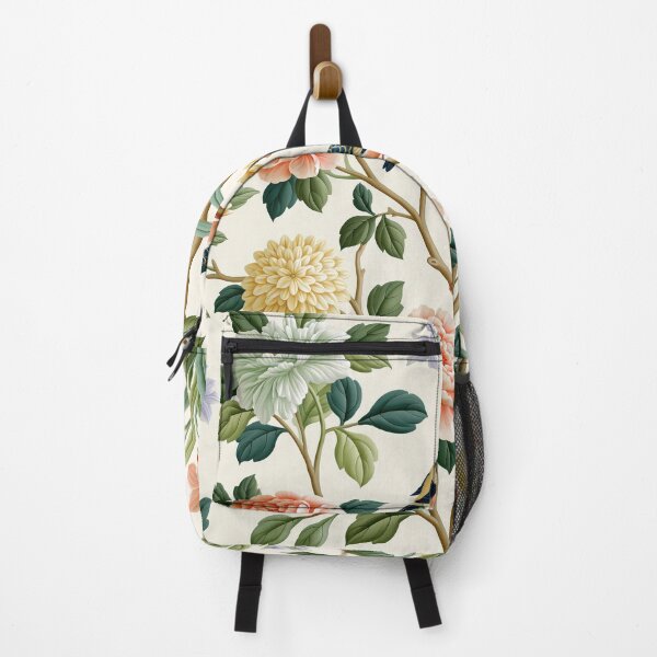 Artikelvorschau, Botanisches Muster im Chinoiserie-Stil mit Vögeln und Blumen entworfen und verkauft von TheVintageEdit.