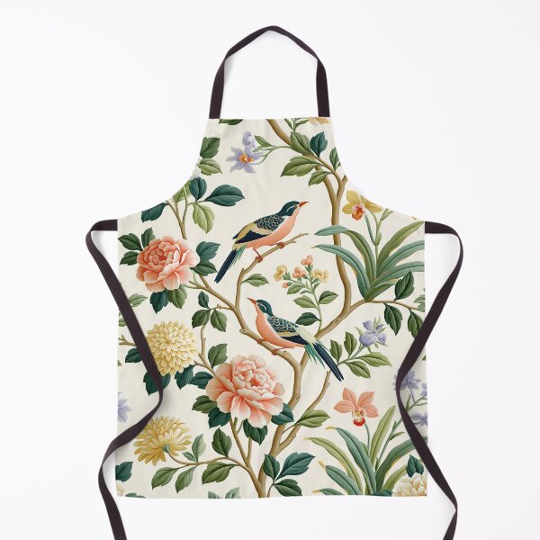 Item preview, Chinoiserie Birds and Flowers Botanical Pattern designed and sold by TheVintageEdit.