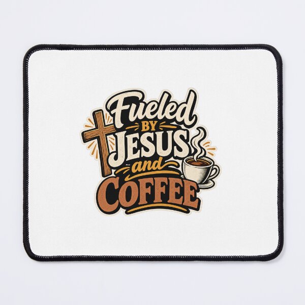 Item preview, Fueled By Jesus and Coffee - Christian Coffee Lover Quote designed and sold by VYBEHAUS.