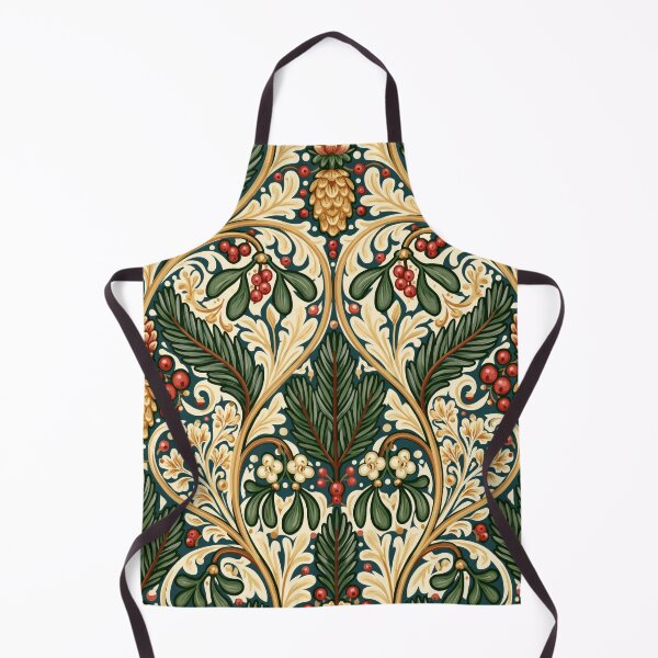 Item preview, Art Nouveau Winter Botanical Pine Berry Pattern designed and sold by TheVintageEdit.