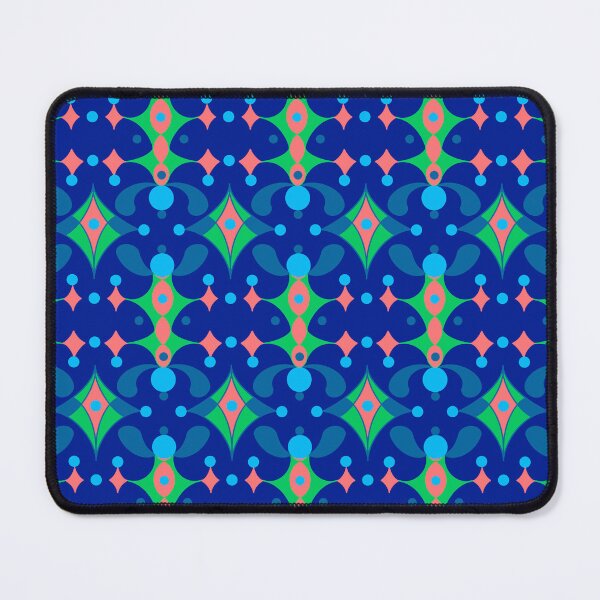 Item preview, Groovy Geometric Pattern in Blue Green and Orange designed and sold by LaRoach Digital Arts.