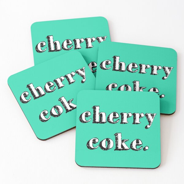 Item preview, cherry coke sign music bottle drink iconic mint green designed and sold by Doctor Schtrudel.