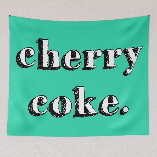 Item preview, cherry coke sign music bottle drink iconic mint green designed and sold by Doctor Schtrudel.
