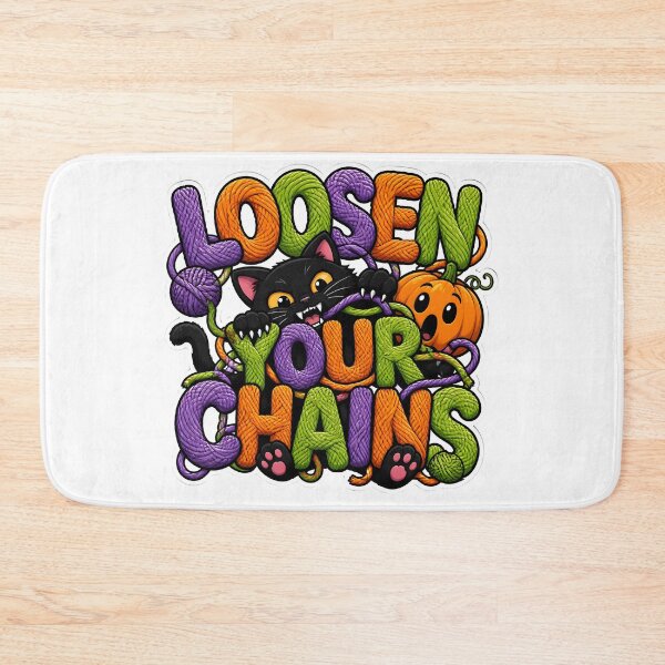 Item preview, Loosen Your Chains Funny Cute Retro Black Cat Nietzsche designed and sold by VisualVerseLab.
