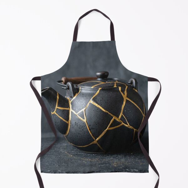 Item preview, Kintsugi Teapot – Gold Repair Ceramic Art designed and sold by Purrfecta.
