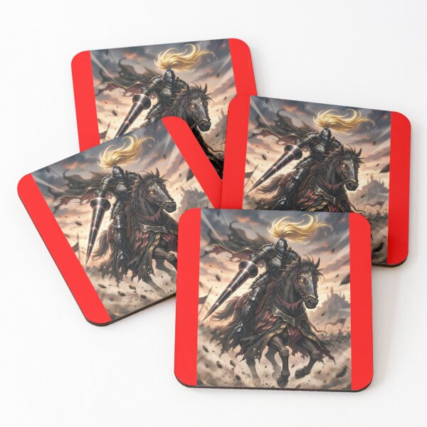 Item preview, black cavalry knight charge (no border) designed and sold by Crimsonmerchant.