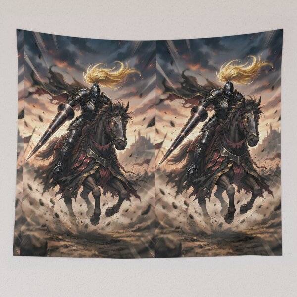 Item preview, black cavalry knight charge (no border) designed and sold by Crimsonmerchant.