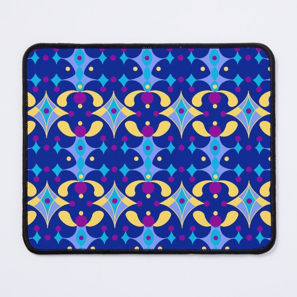 Item preview, Groovy Geometric Pattern in Blue, Yellow and Purple designed and sold by LaRoach Digital Arts.