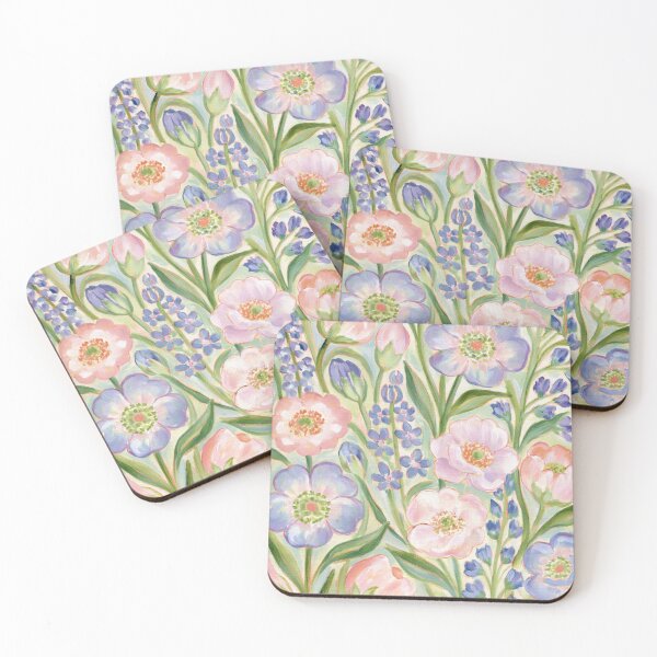 Item preview, Pastel Spring Floral Hand Painted Pattern designed and sold by TheVintageEdit.