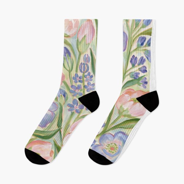 Item preview, Pastel Spring Floral Hand Painted Pattern designed and sold by TheVintageEdit.