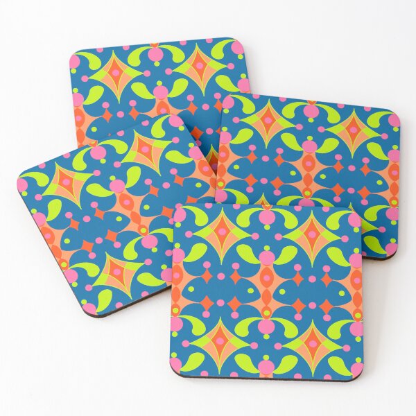 Item preview, Copy of Groovy Geometric Pattern in Teal, Chartreus and Orange designed and sold by LaRoach Digital Arts.