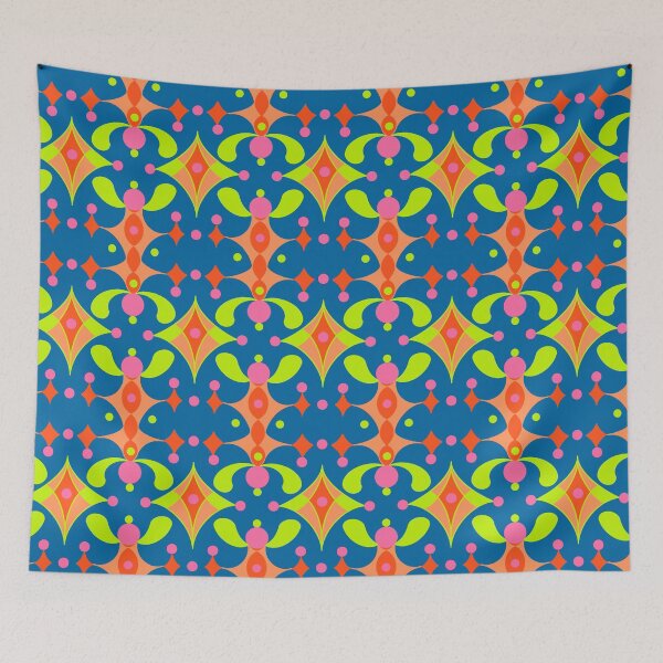 Item preview, Copy of Groovy Geometric Pattern in Teal, Chartreus and Orange designed and sold by LaRoach Digital Arts.