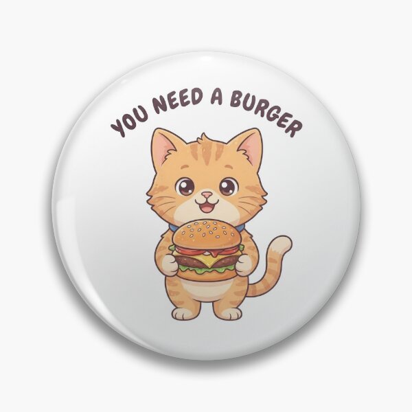 Item preview, Burger Lover Chibi Cat designed and sold by cobano.