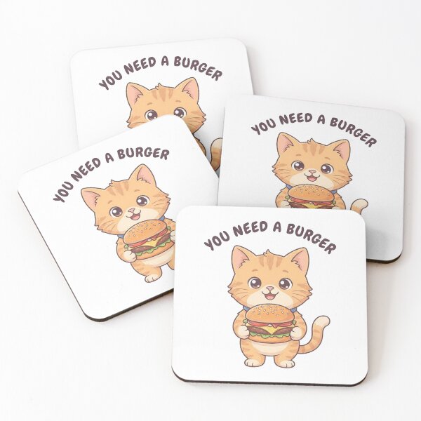 Item preview, Burger Lover Chibi Cat designed and sold by cobano.
