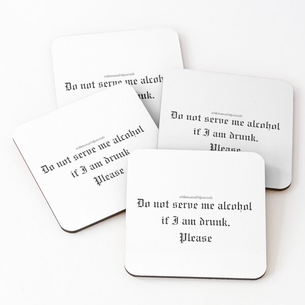 Item preview, No Serving Alcohol  designed and sold by WolfPineCo.
