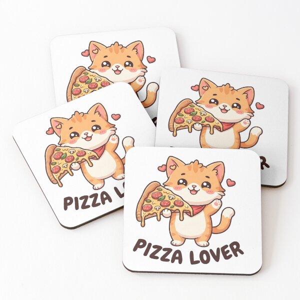 Item preview, Pizza Lover Chibi Cat designed and sold by cobano.