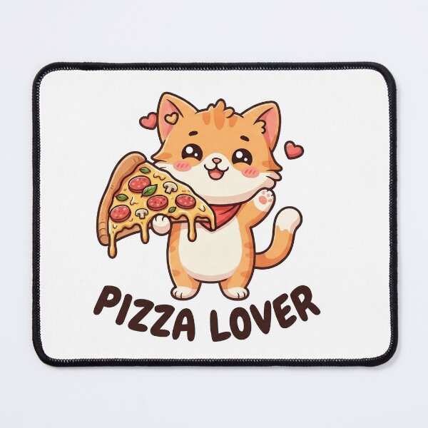 Item preview, Pizza Lover Chibi Cat designed and sold by cobano.