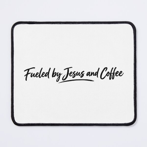 Item preview, Funny Christian Coffee Quote - Cross & Coffee Cup Typography Art designed and sold by VYBEHAUS.
