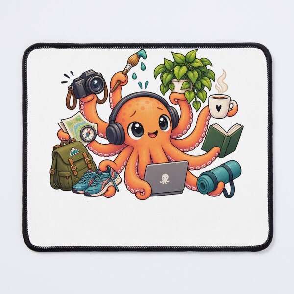 Item preview, Eight Arms. Zero Free Time. Too Many Hobbies. designed and sold by Animal Puns.
