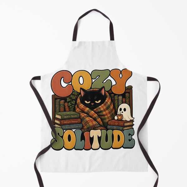 Item preview, Cozy Solitude Cute Retro Black Cat Philosophy Books designed and sold by VisualVerseLab.