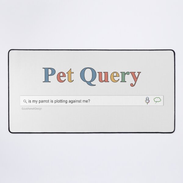 Item preview, Pet Query Parrot Plotting - Funny Bird Search Bar designed and sold by JustAsmahDesign.