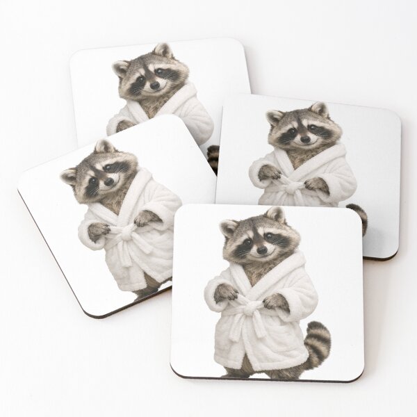 Item preview, Raccoon Fluffy Bathrobe designed and sold by Sillytoe.