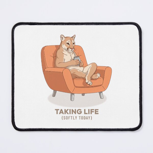 Item preview, Puma Drinking Mate Vintage Illustration designed and sold by COZY VINTAGE animal.