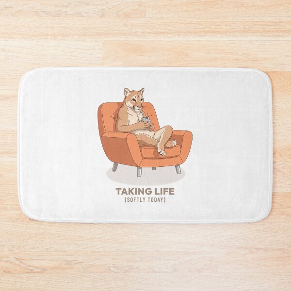 Item preview, Puma Drinking Mate Vintage Illustration designed and sold by COZY VINTAGE animal.