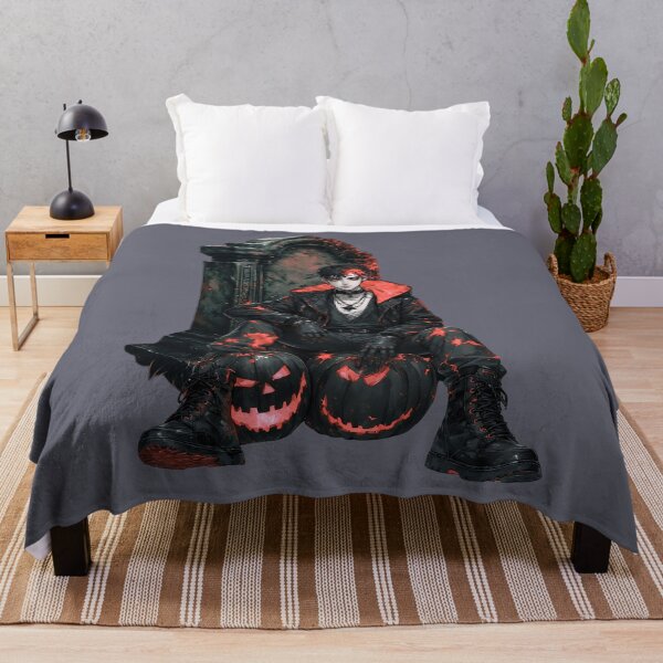 Item preview, Gothic Vampire Boy with Pumpkins in a Graveyard designed and sold by Szpaku desart .