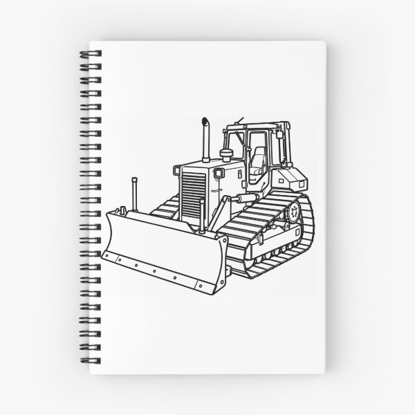 Item preview, Bulldozer Line Art – Heavy Construction Equipment Illustration designed and sold by ElceMare.