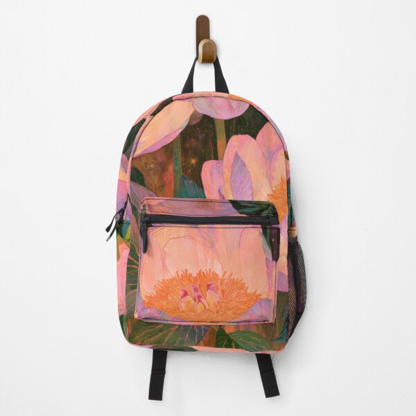 Item preview, Moody Pink Peonies Dark Botanical Painting designed and sold by Sunday Margaritas Art.