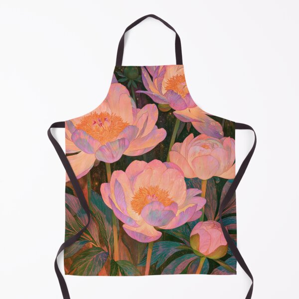 Item preview, Moody Pink Peonies Dark Botanical Painting designed and sold by Sunday Margaritas Art.