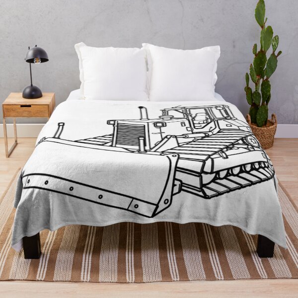 Item preview, Bulldozer Line Art – Heavy Construction Equipment Illustration designed and sold by ElceMare.